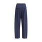 The Latest Blue Polyester Casual Pants