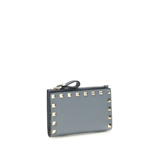 Valentino Garavani Blue Calf Leather Bos Taurus Wallet