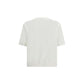Laneus White Cotton T-Shirt
