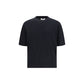 Laneus Black Cotton T-Shirt