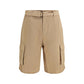 Laneus Beige Cotton Bermuda Shorts