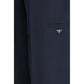 Prada Blue Silk Casual Pants