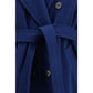 Max Mara Blue Fleece Wool Coat