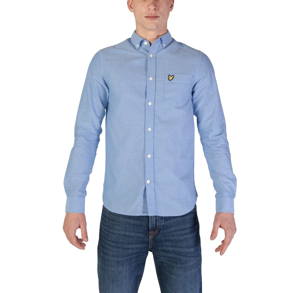 Lyle & Scott Blue Organic Cotton Dress Shirt
