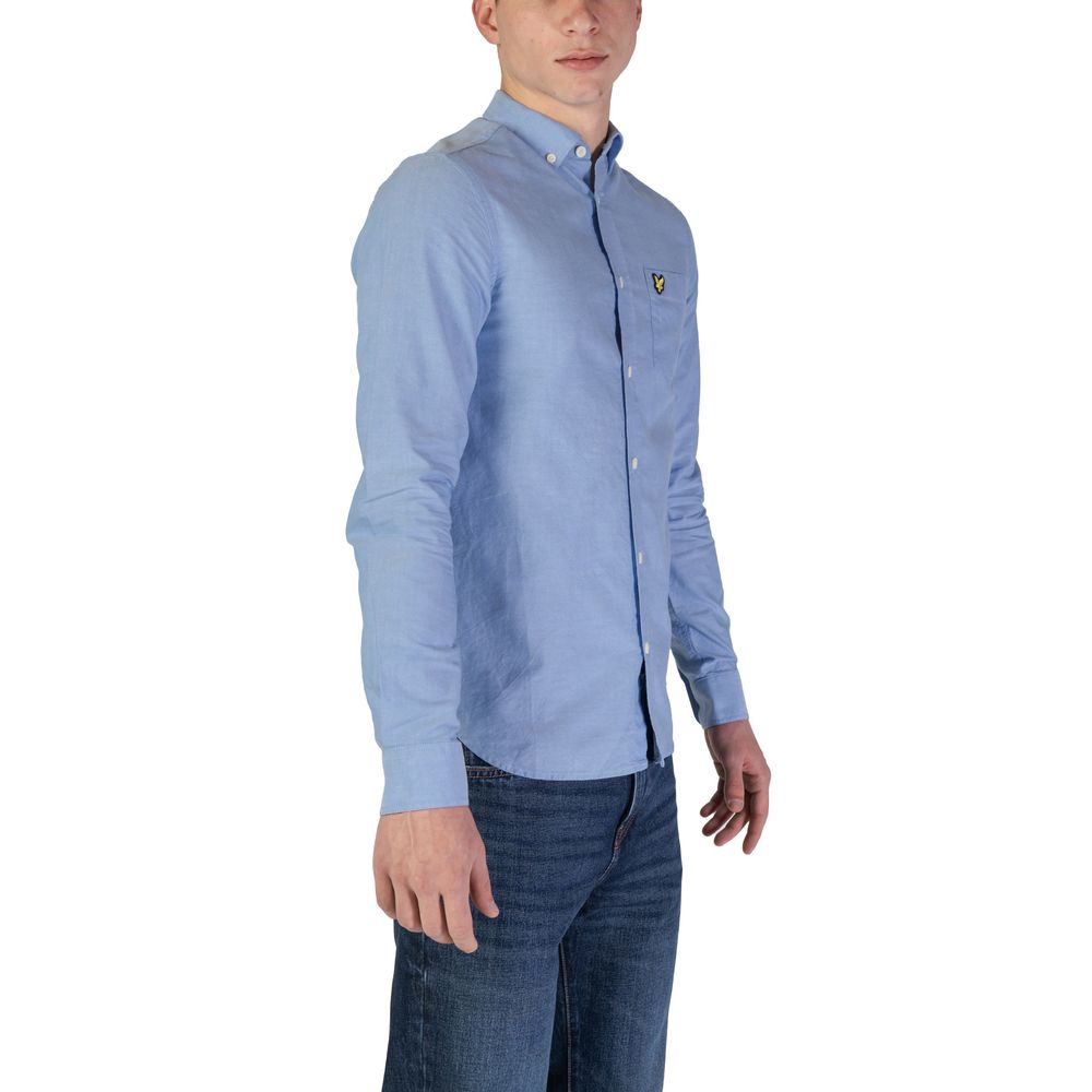 Lyle & Scott Blue Organic Cotton Dress Shirt