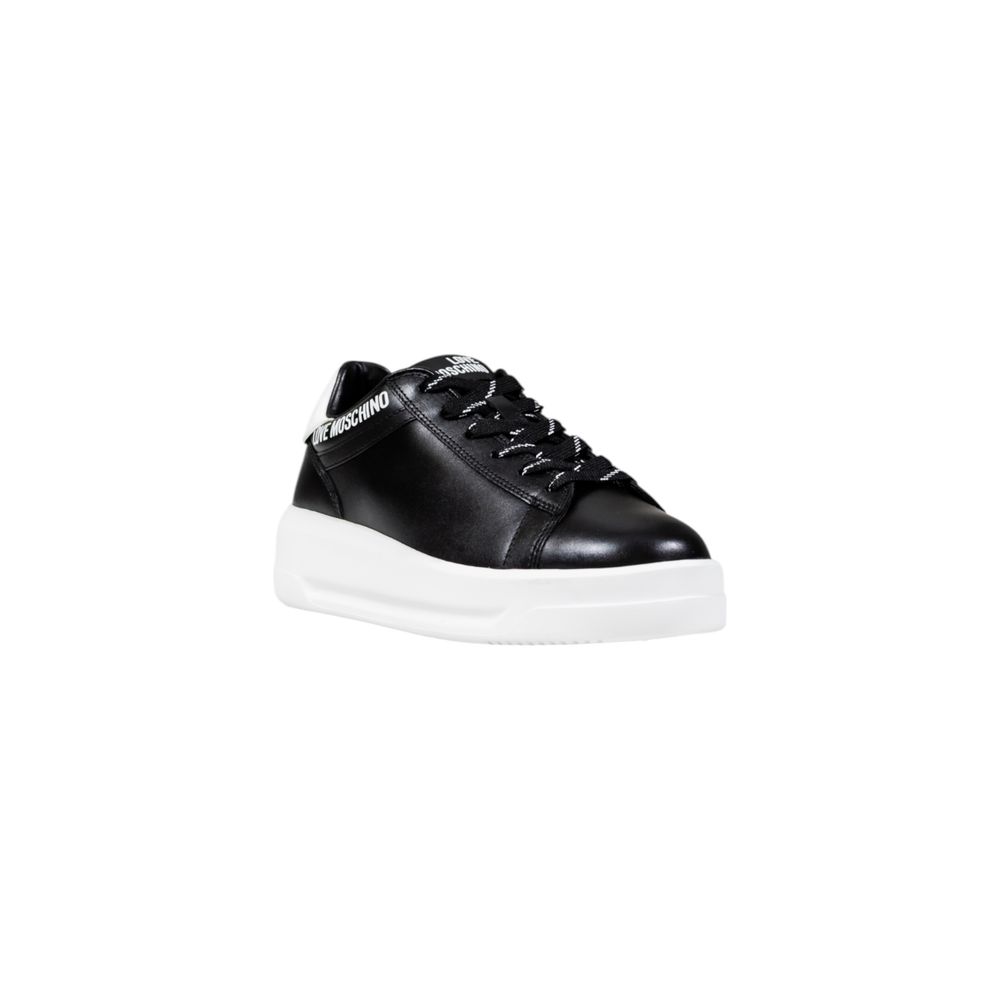 Love Moschino Black And White Synthetic Chunky Sneakers