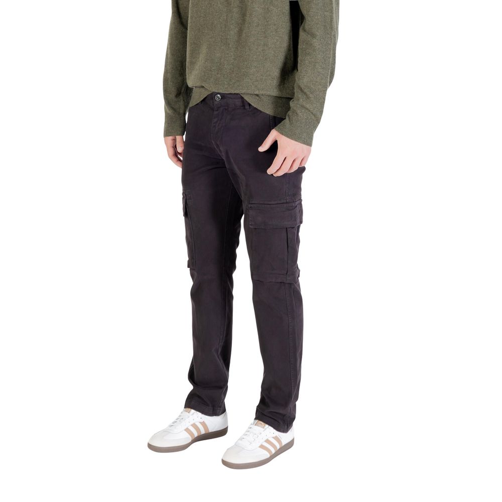 Lyle & Scott Black Cotton Cargo Pants