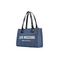 Love Moschino Blue Cotton Handbag