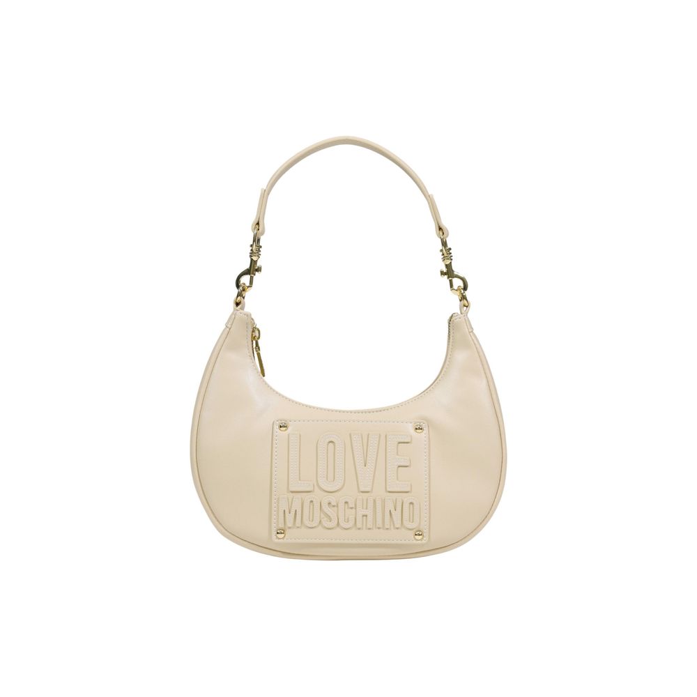 Love Moschino Cream Polyethylene Handbag