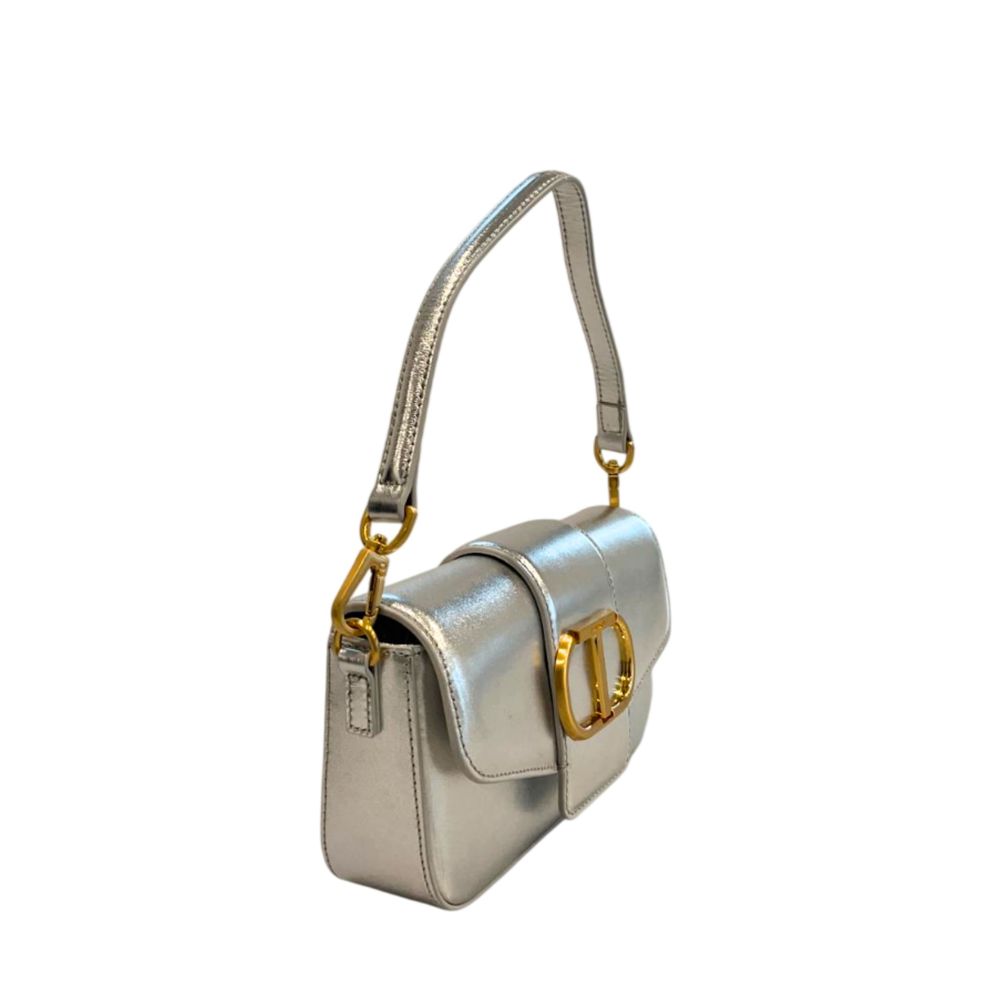 Twinset Silver PU Women Shoulder Bag