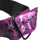 GF Ferre Women Purple Sequined Silver Metal Buckle Belt