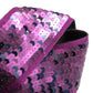 GF Ferre Women Purple Sequined Silver Metal Buckle Belt