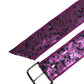GF Ferre Women Purple Sequined Silver Metal Buckle Belt