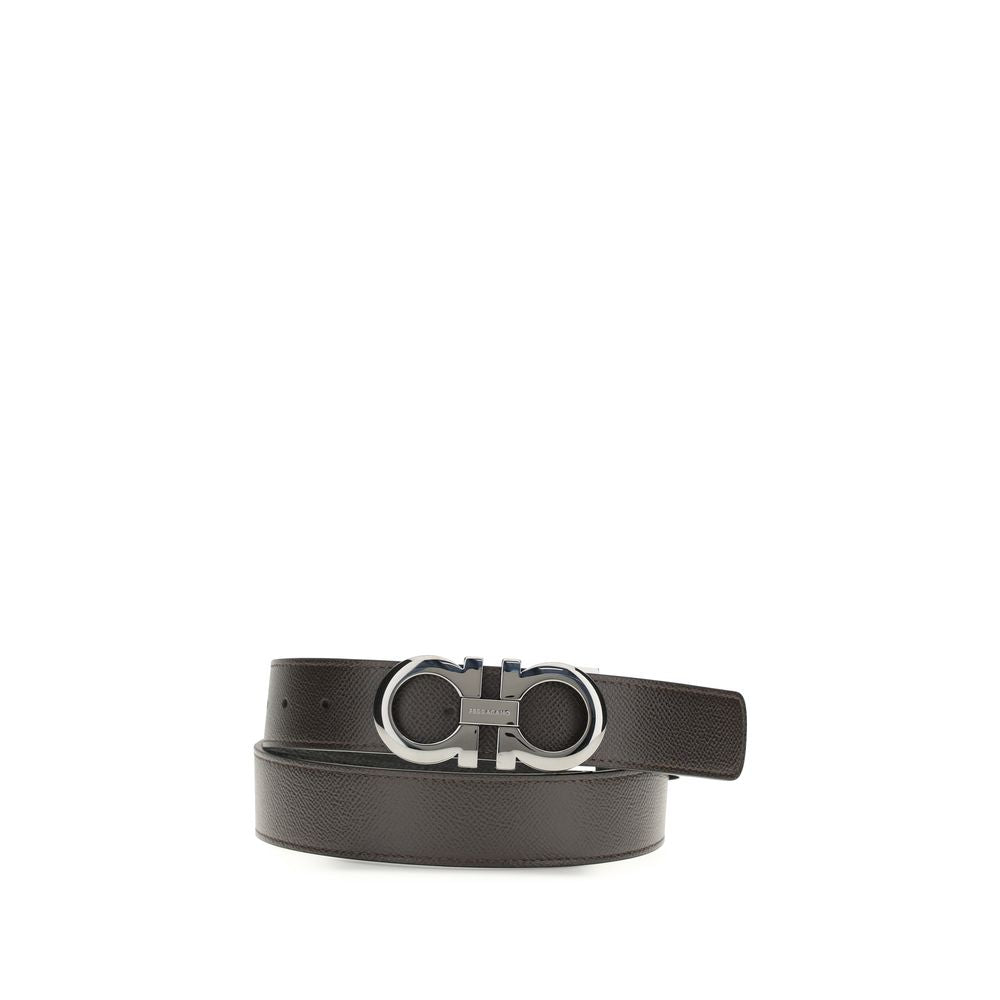 Ferragamo Brown Calf Leather Bos Taurus Belt