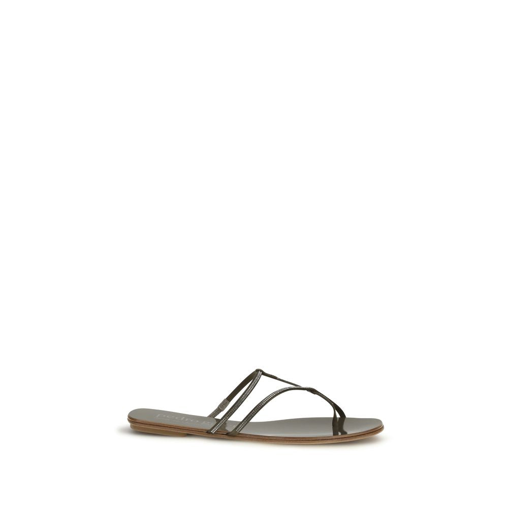 Pedro García Brown Calf Leather Bos Taurus Sandals