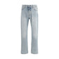 Haikure Blue Cotton Straight-Leg Jeans