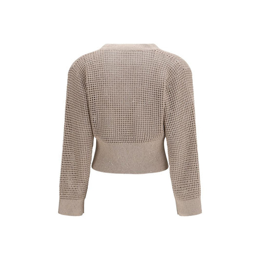 Brunello Cucinelli Beige Cotton Cardigan