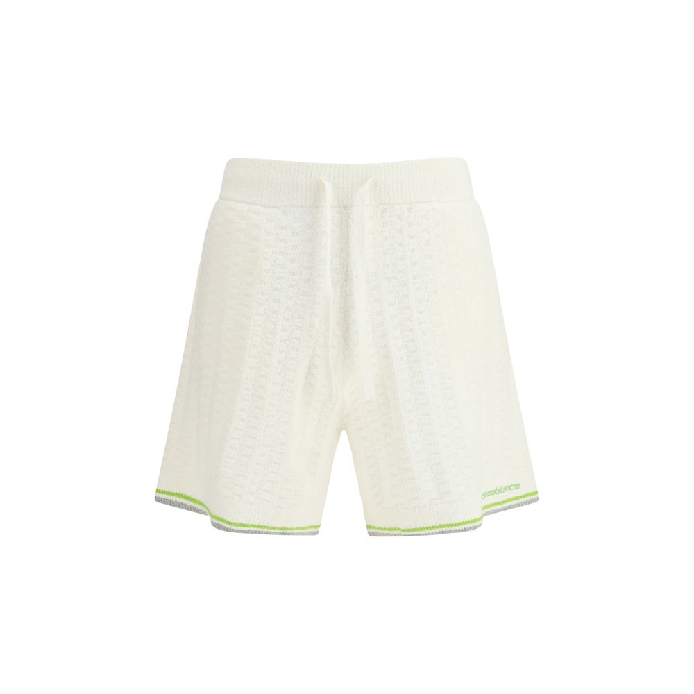 Casablanca White Cotton Bermuda Shorts