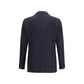Lardini Blue Fleece Wool Blazer