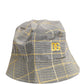 Dolce & Gabbana Men Gray Checkered Bucket Fisherman Capello Hat