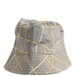 Dolce & Gabbana Men Gray Checkered Bucket Fisherman Capello Hat