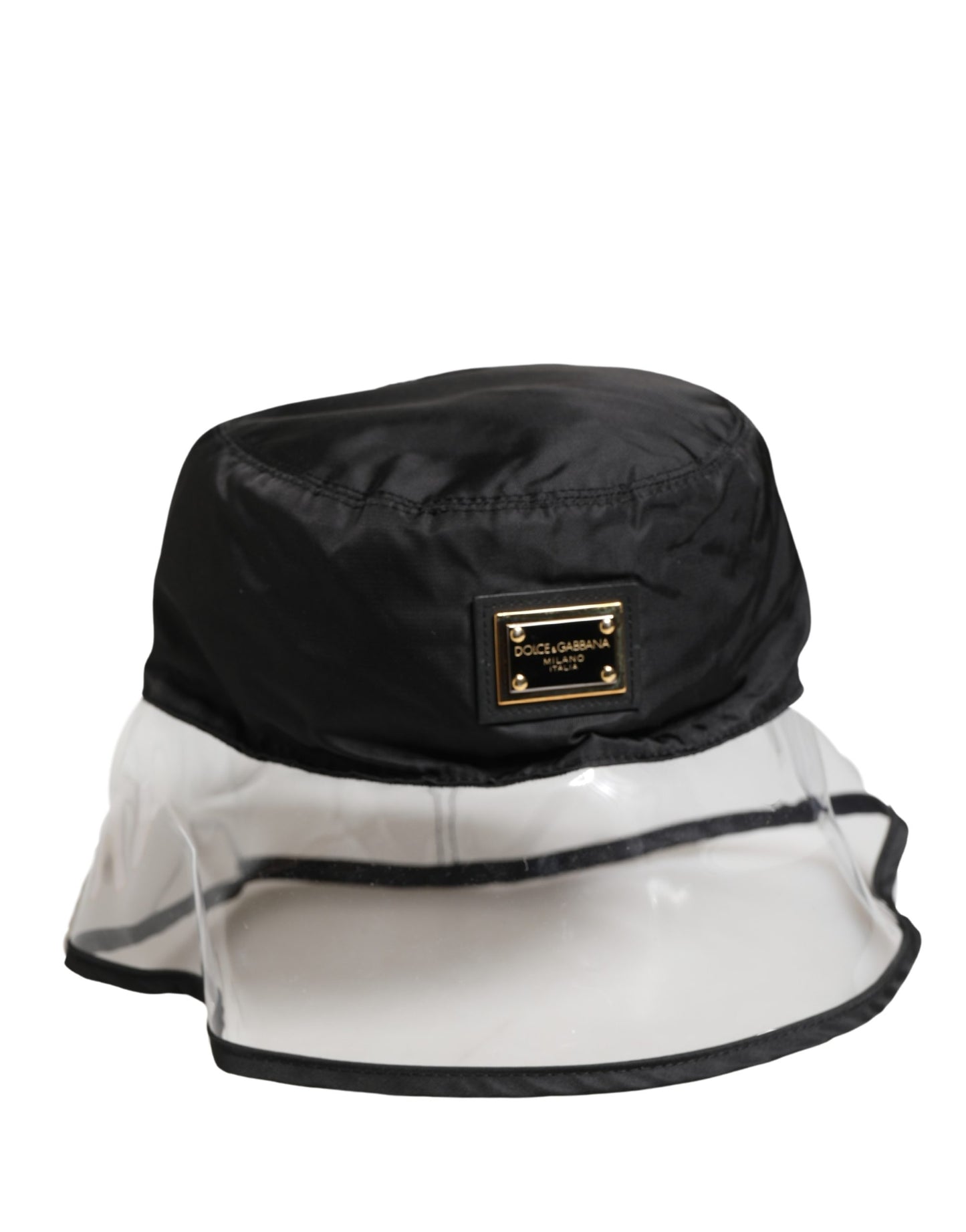 Dolce & Gabbana Men Black Plastic Fisherman Bucket Capello Hat