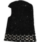 Dolce & Gabbana Black Wool Crystal Embellished Balaclava Hat