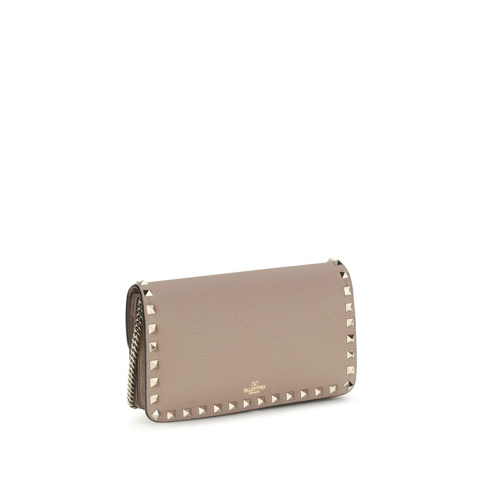 Valentino Garavani Beige Calf Leather Bos Taurus Wallet