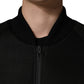 Dolce & Gabbana Men Black Nylon Full Zip Bomber Jacket