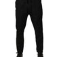 Dolce & Gabbana Black Cotton Skinny Men Jogger Trouser Pants