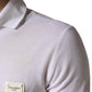 Dolce & Gabbana White Collared Short Sleeves Men Polo T-shirt