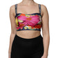 Dolce & Gabbana Multicolor Silk Cropped Bustier Corset Top