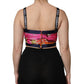Dolce & Gabbana Multicolor Silk Cropped Bustier Corset Top