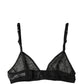 Dolce & Gabbana Black Logo Mania Sheer Soft Cup Bra Underwear
