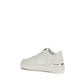 Philipp Plein White Calf Leather Bos Taurus Athletic Sneakers