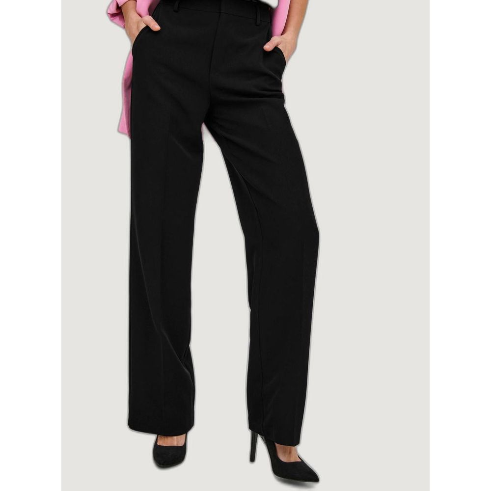 Only Black Polyester Casual Pants
