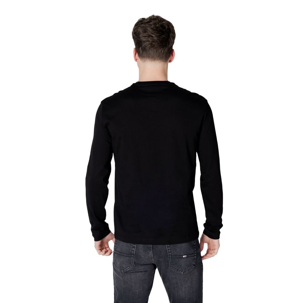 Armani Exchange Black Cotton Long Sleeve T-Shirt