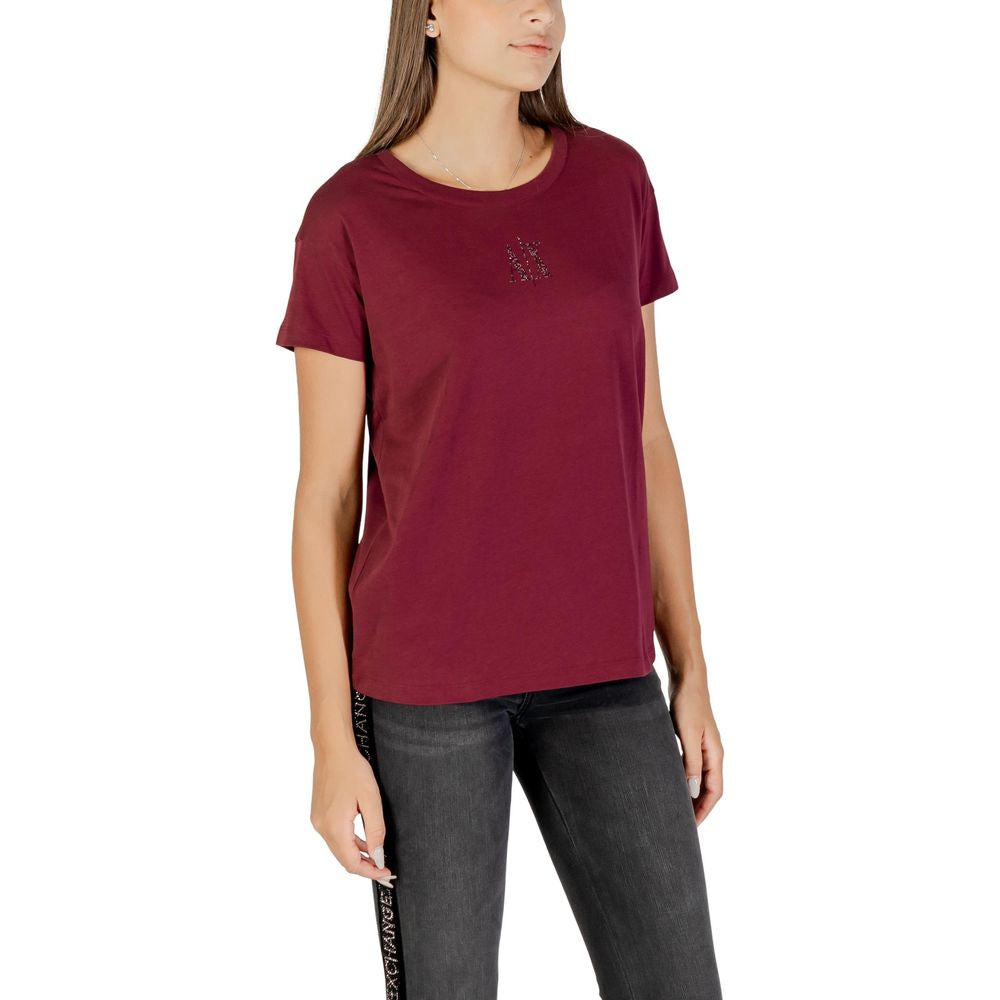 Armani Exchange Bordeaux Cotton T-Shirt