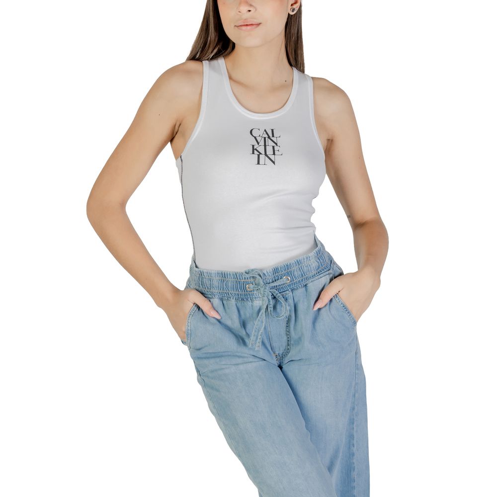 Calvin Klein Jeans White Cotton Top