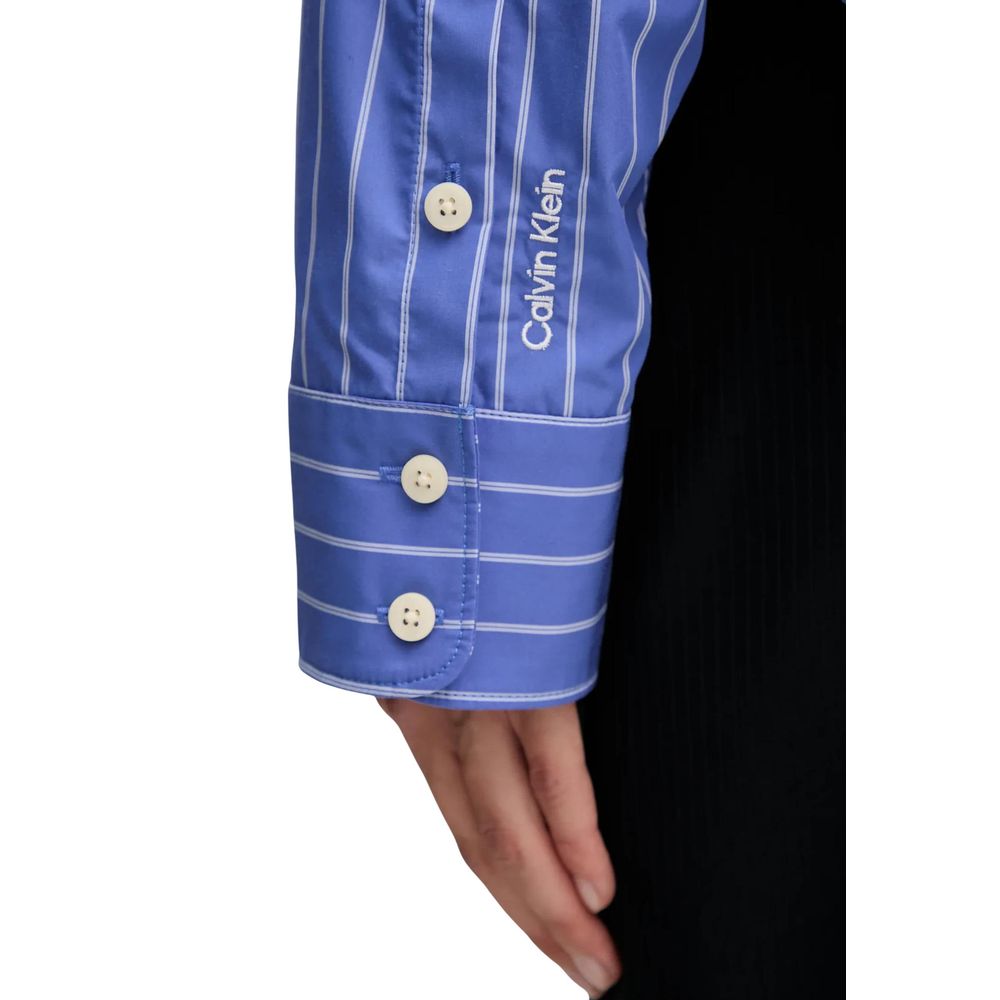 Calvin Klein Jeans Blue Cotton Blouse