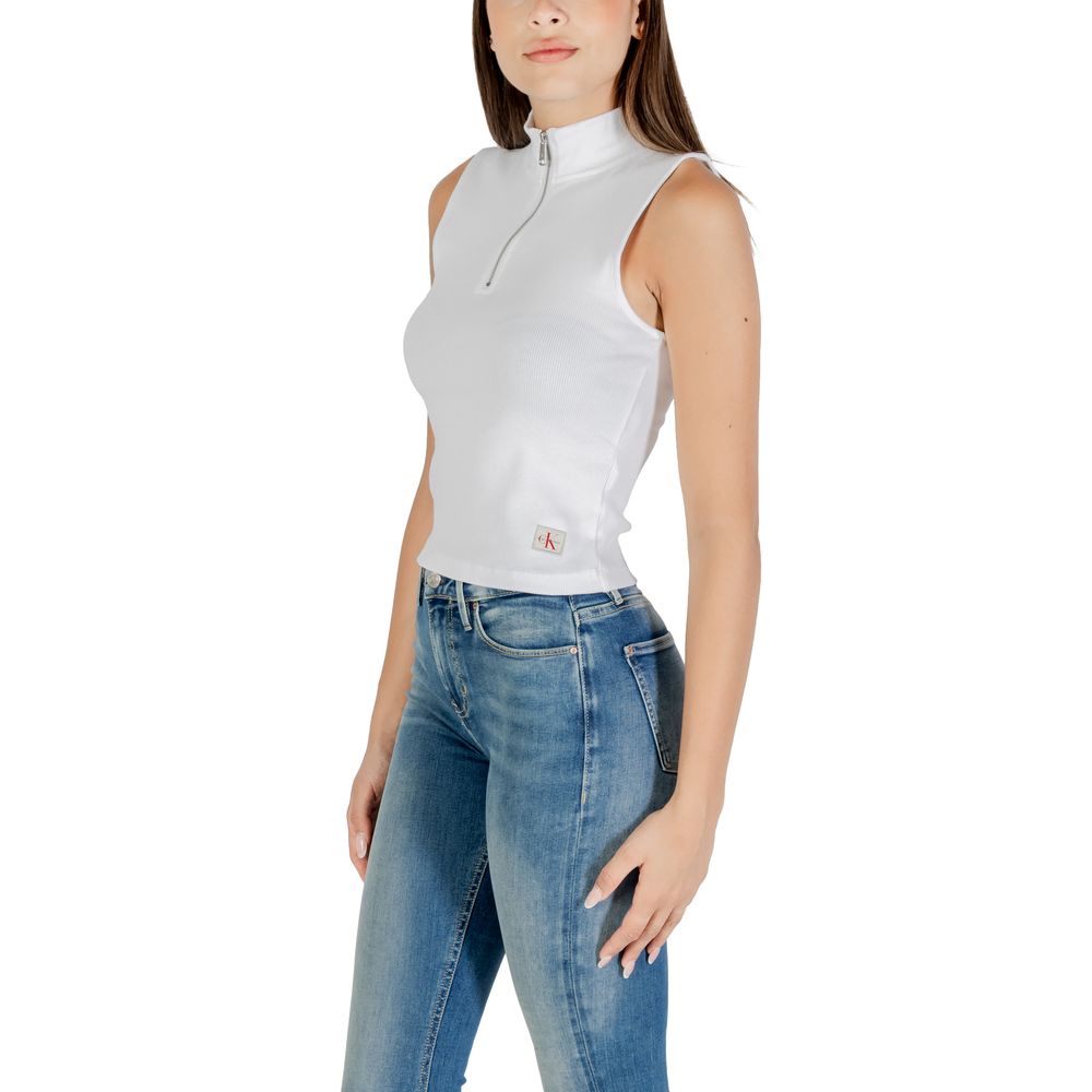 Calvin Klein Jeans White Cotton Top
