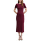 Calvin Klein Jeans Bordeaux Modal Long Dress