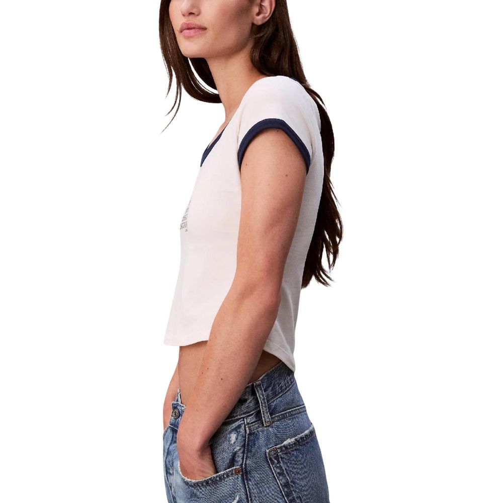 Calvin Klein Jeans White Cotton Tank Tops