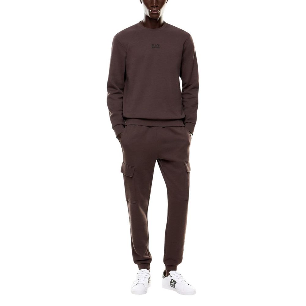 EA7 Emporio Armani Brown Cotton Sweatshirt