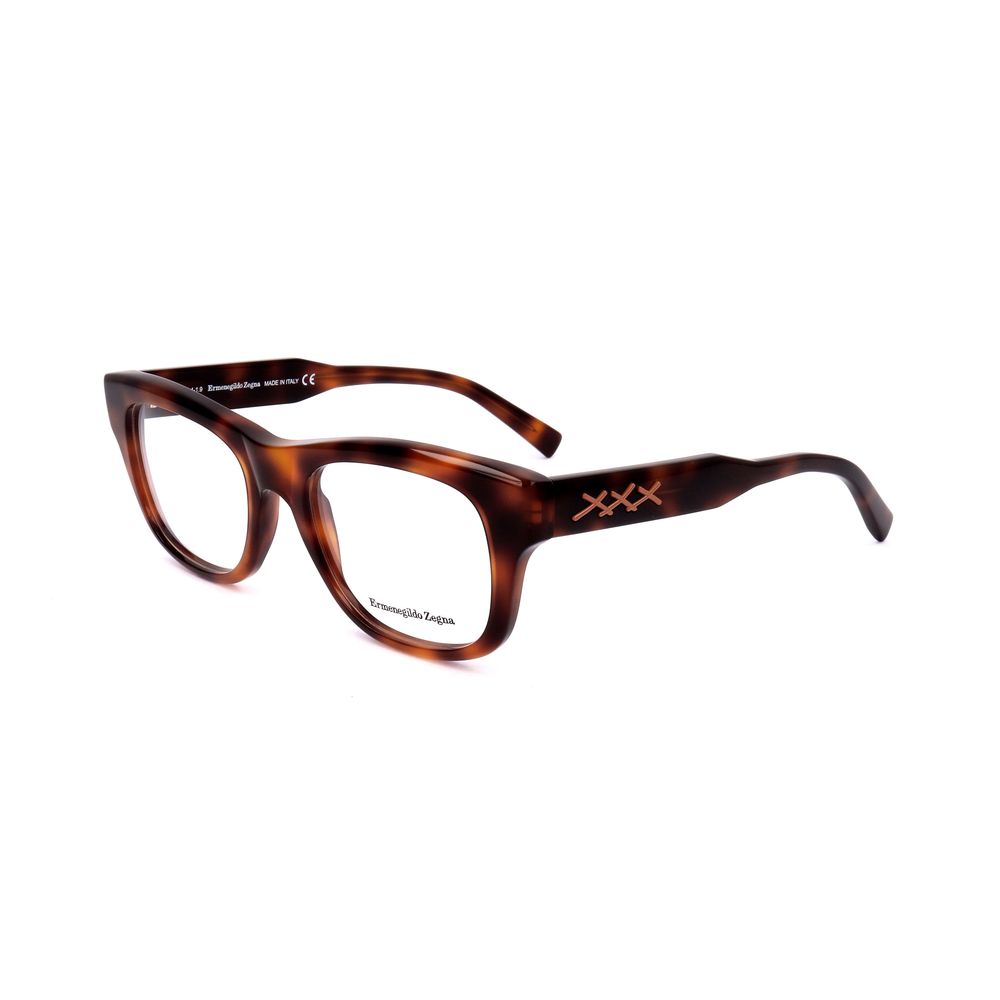 Ermenegildo Zegna Brown Resin Glasses (Frames)
