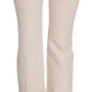 LAUREL Elevated White High Waist Flared Trousers