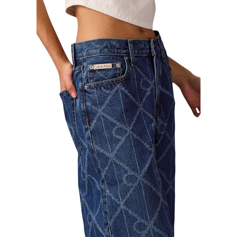 Calvin Klein Jeans Blue Cotton Boyfriend Jeans