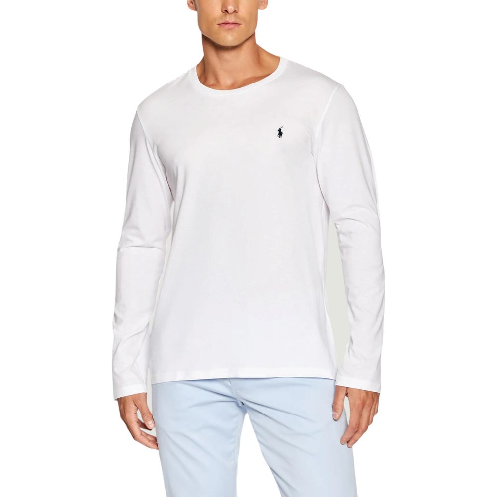 Ralph Lauren White Cotton Long Sleeve T-Shirt