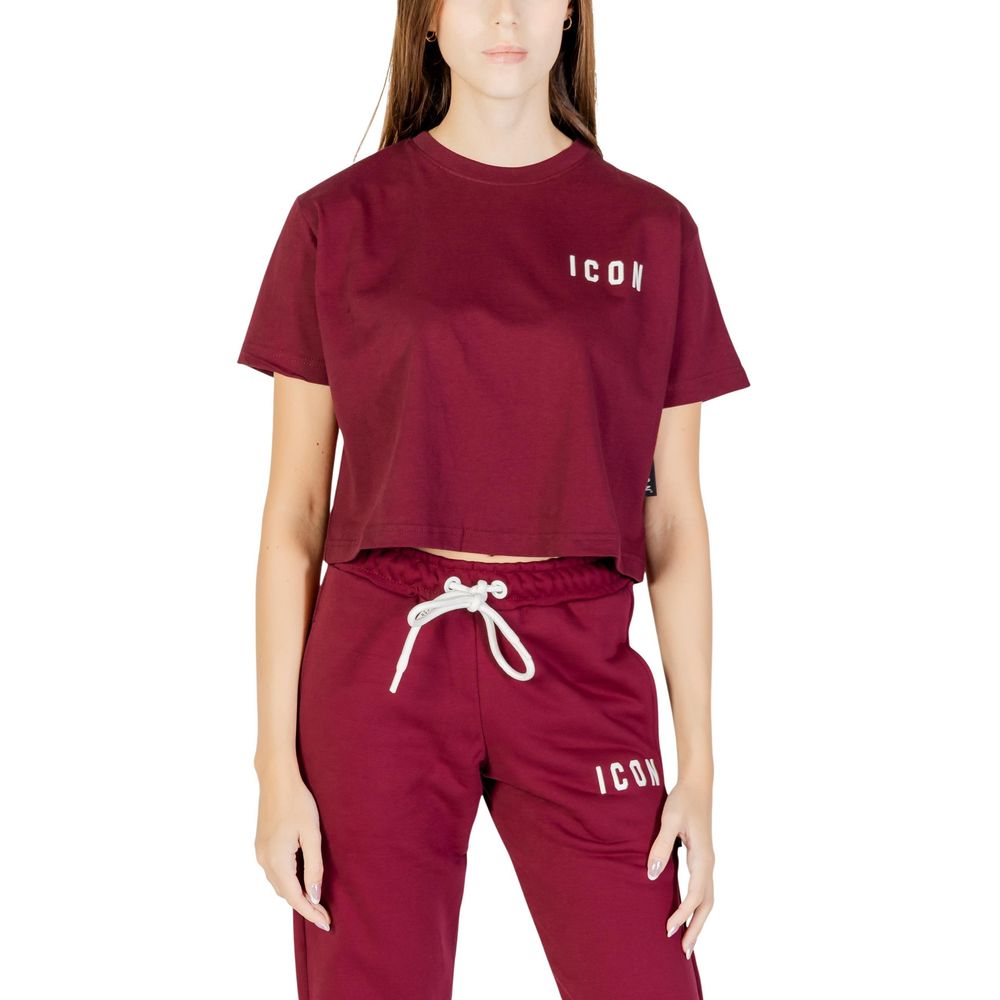 Icon Bordeaux Cotton T-Shirt