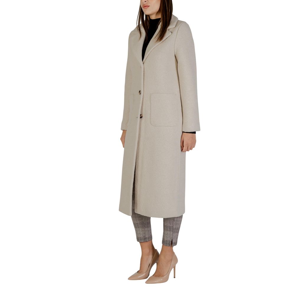 ICHI Cream Wool Coat